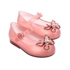 Mini Melissa Mini Sweet Love Fly - Pink Glitter / Rose