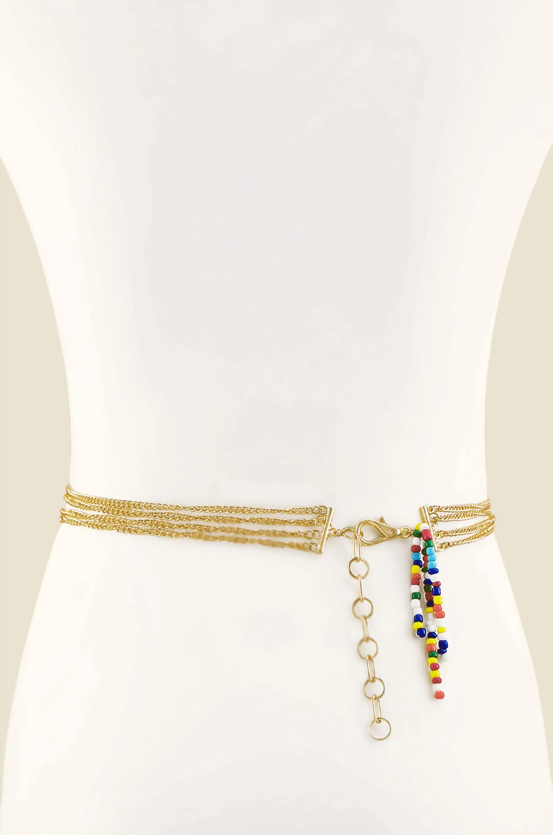 Mixed Rainbow Bead Belt