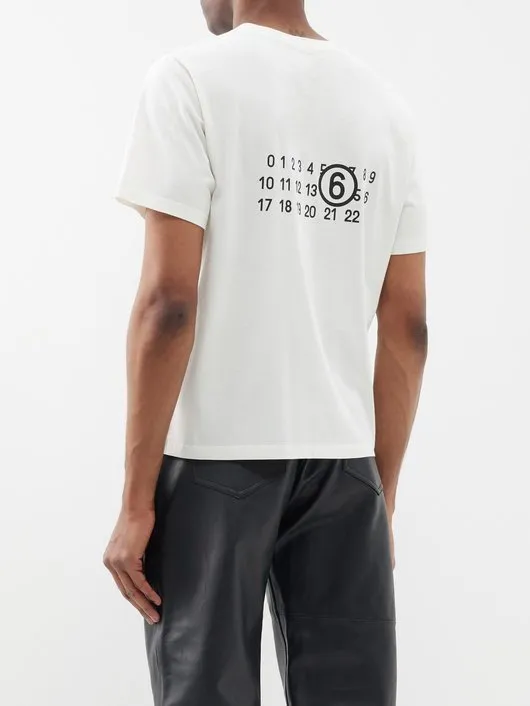 MM6 Maison Margiela  |Crew Neck Plain Cotton Short Sleeves Logo Crew Neck T-Shirts