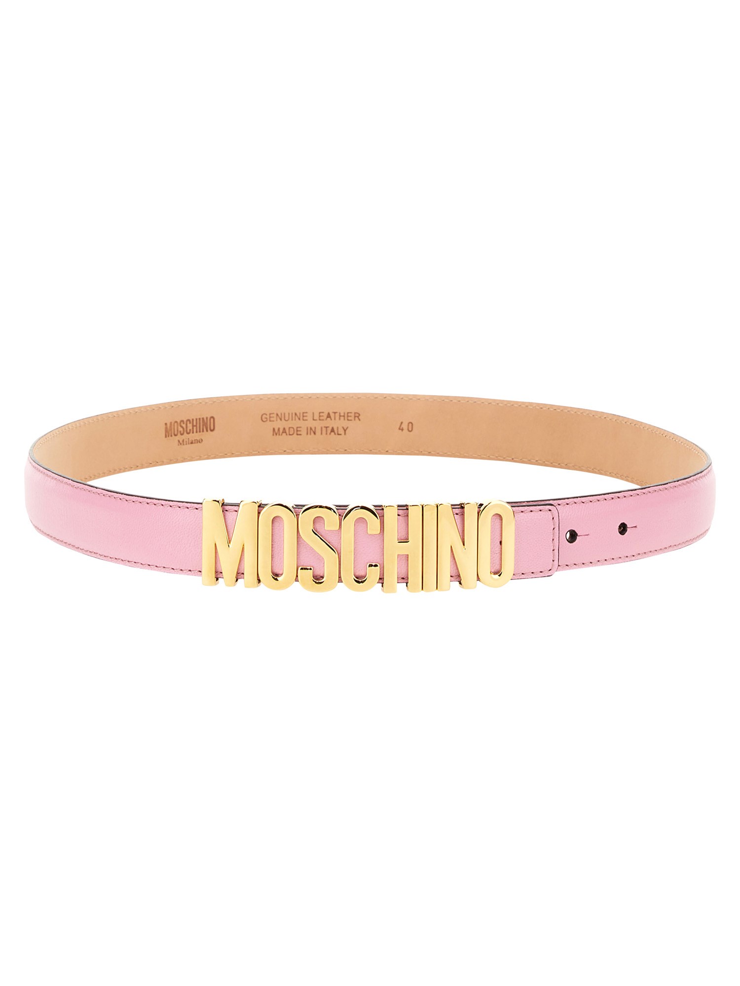 MOSCHINO    LEATHER BELT WITH LOGO