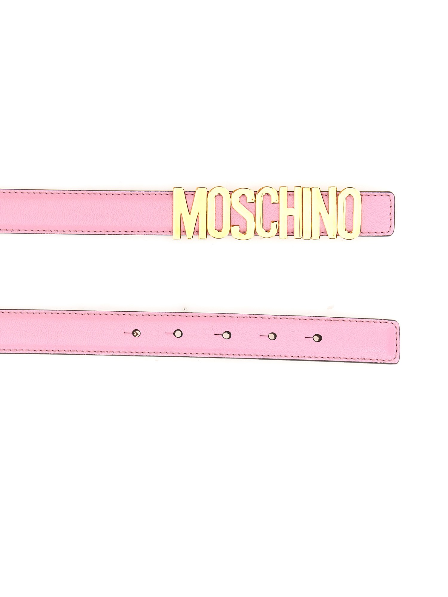 MOSCHINO    LEATHER BELT WITH LOGO