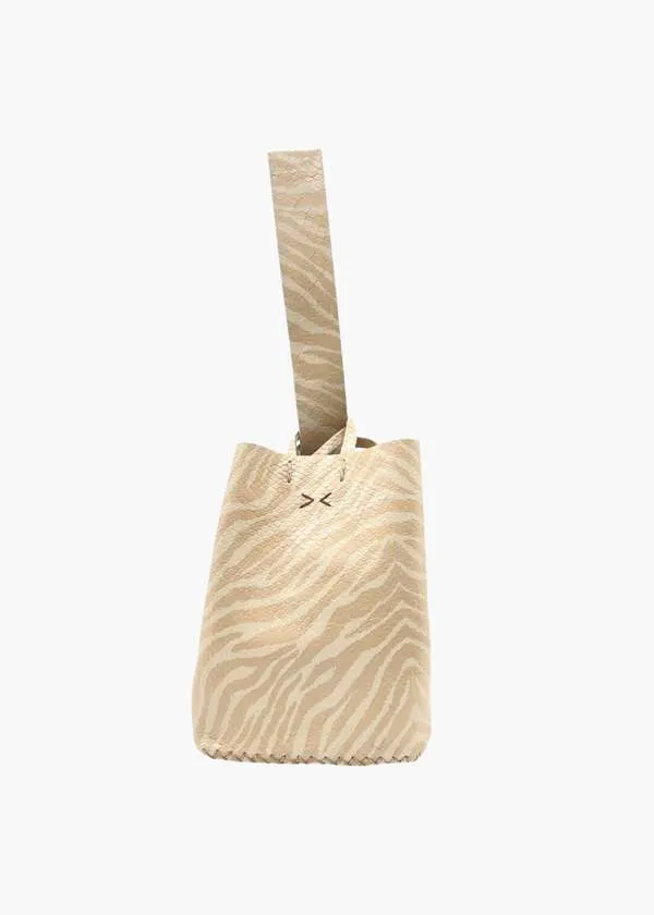 Navigli bag - nude zebra print