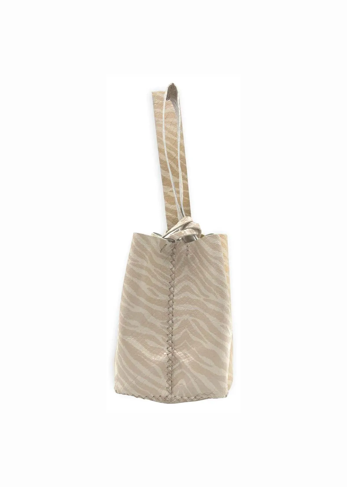 Navigli bag - nude zebra print