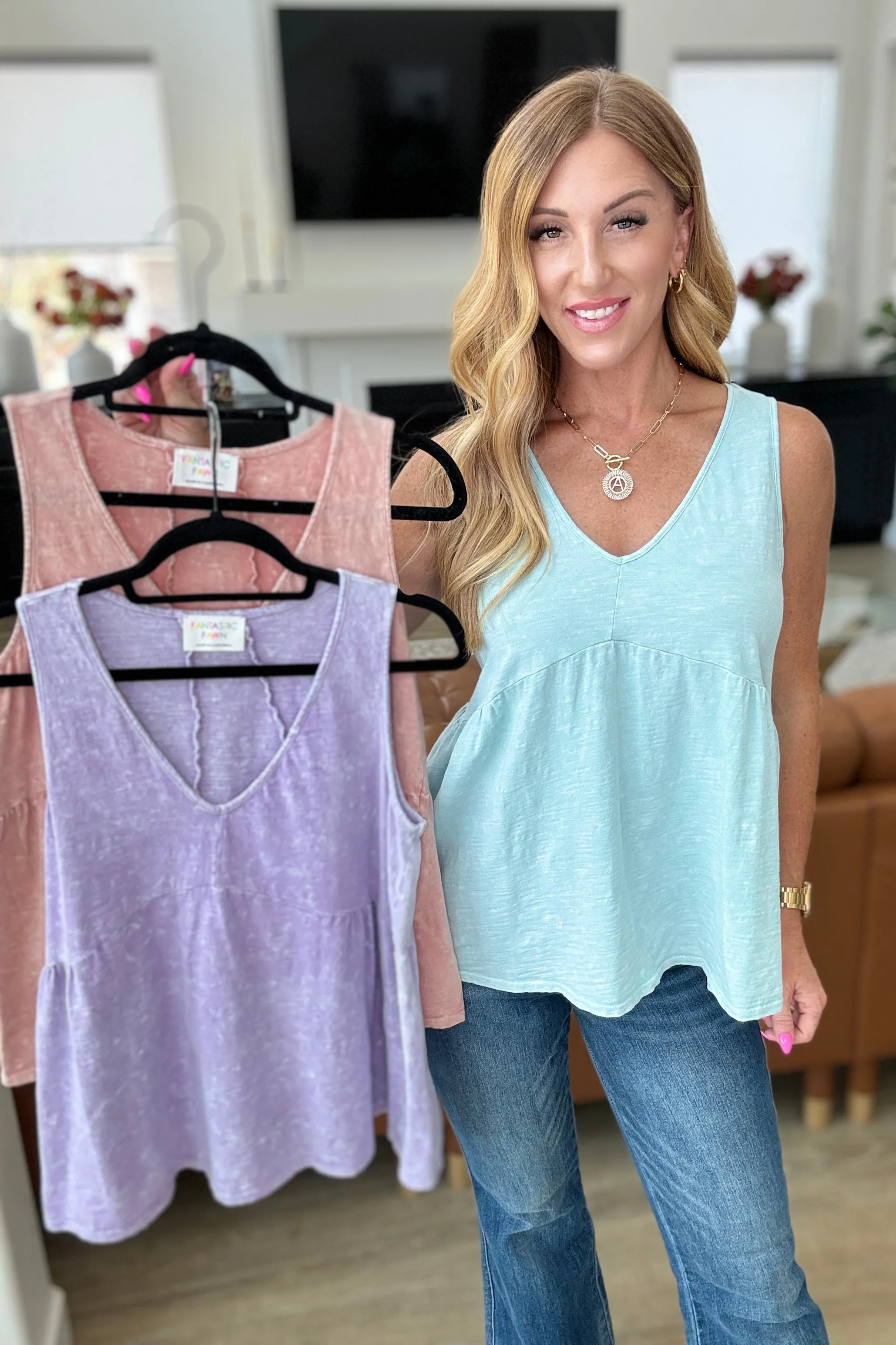 Never Second Best V-Neck Blouse in Mint