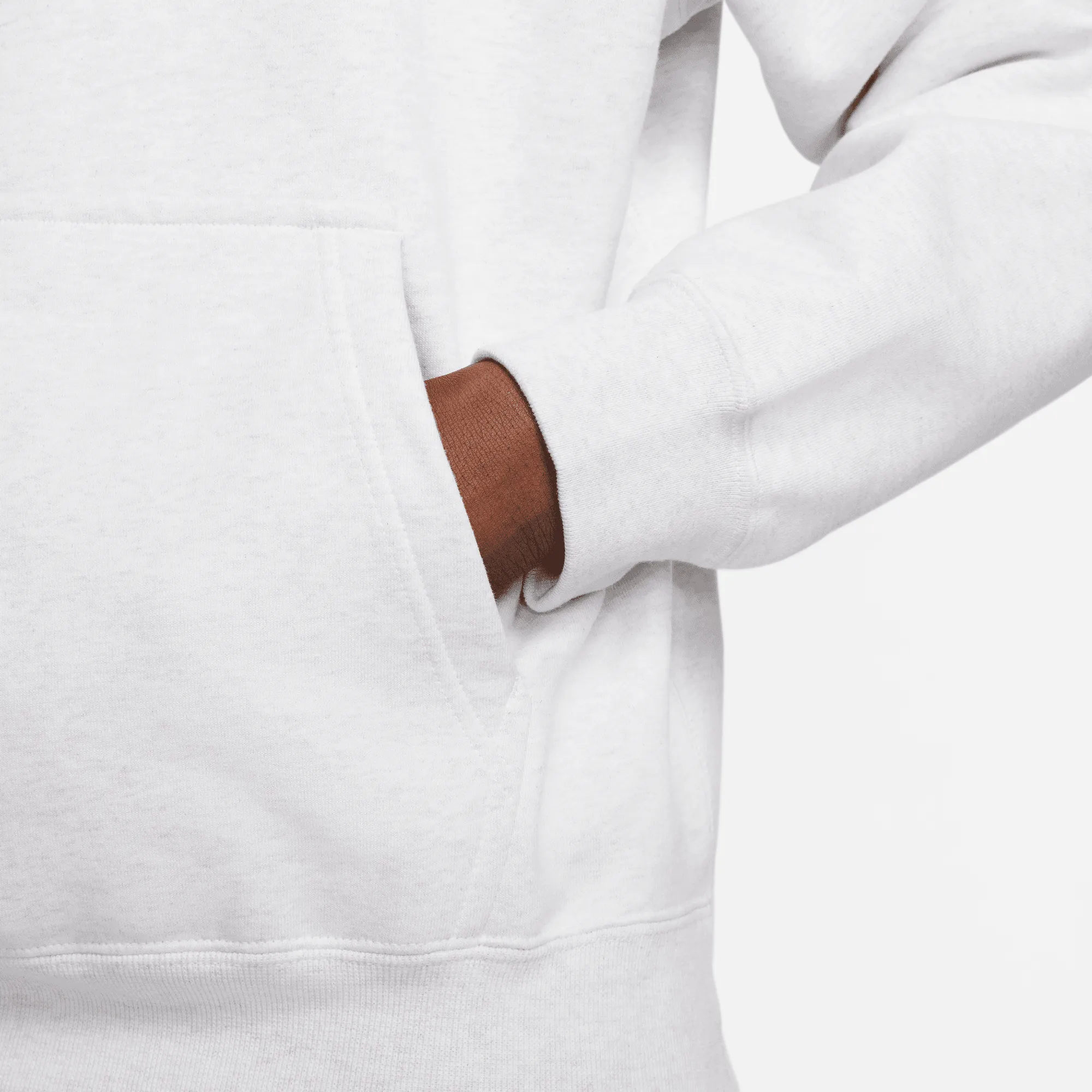 Nike Solo Swoosh White Fleece Pullover Hoodie