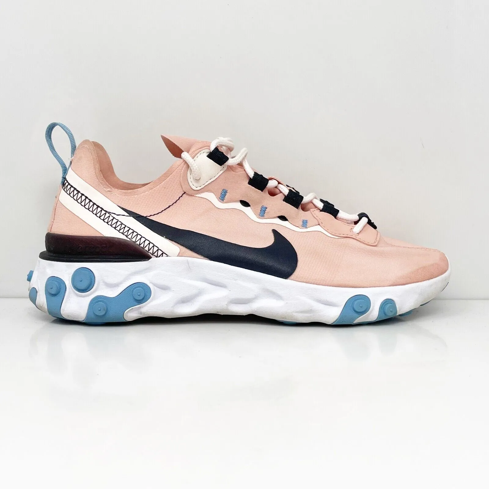 Nike Womens React Element 55 BQ2728-602 Pink Running Shoes Sneakers Size 6.5