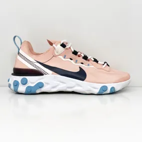 Nike Womens React Element 55 BQ2728-602 Pink Running Shoes Sneakers Size 6.5