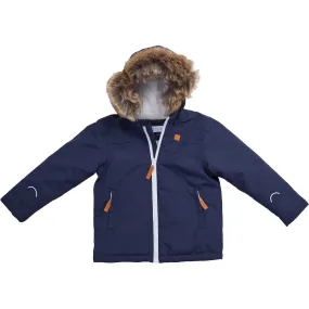 Northern Classics Summit Coat in Navy with Removable Faux Fur Trim