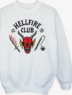 NW2 Stranger Things Hellfire Club Kids White Sweatshirt | Kids | George at ASDA