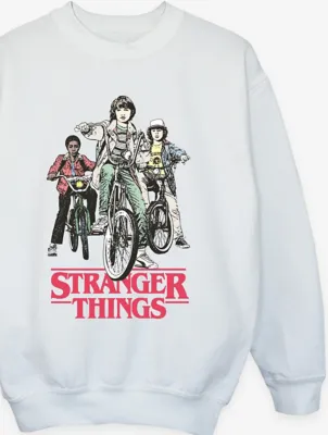 NW2 Stranger Things Retro Bikers Kids White Sweatshirt | Kids | George at ASDA