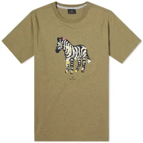 Paul Smith Large Zebra Print T-ShirtKhaki