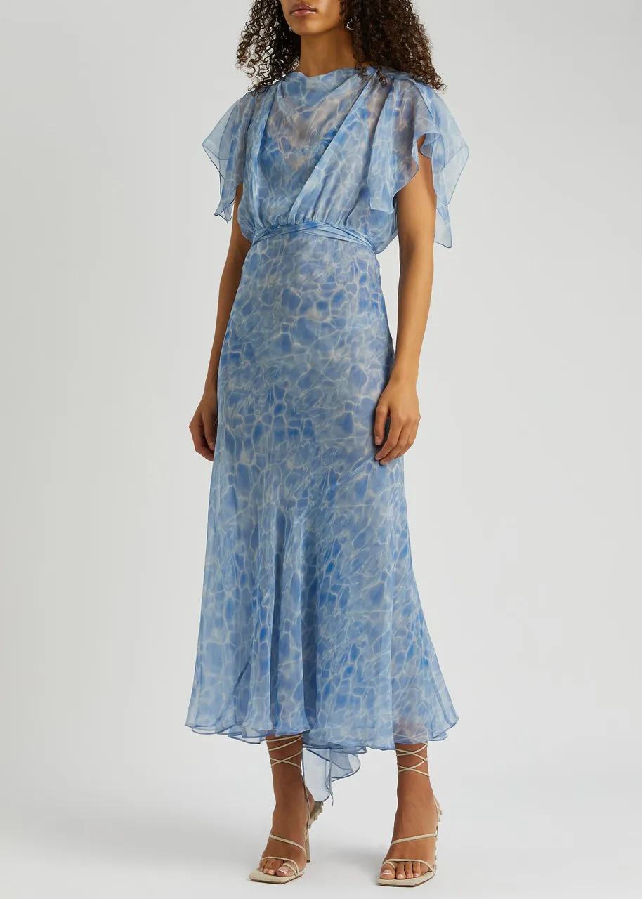 PETAR PETROV Aleia printed silk-chiffon midi dress -                         -                     -                