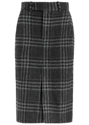 PETAR PETROV Born Sleepy checked wool midi skirt  -                         -                     -                