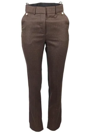 PETAR PETROV HOUNDSTOOTH WOOL STRAIGHT LEG PANTS FR 36 UK 8