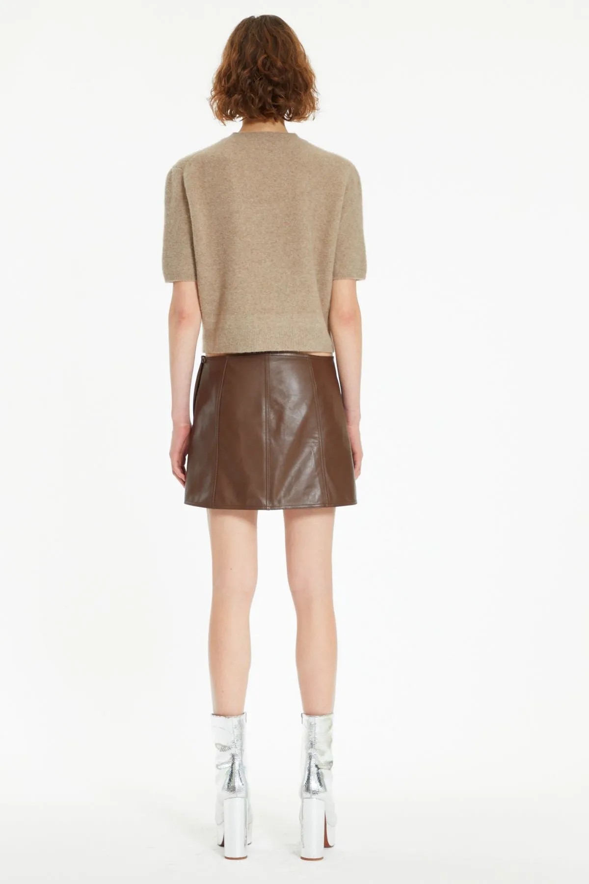 Petar Petrov Kick Ass Leather Mini Skirt - Chestnut