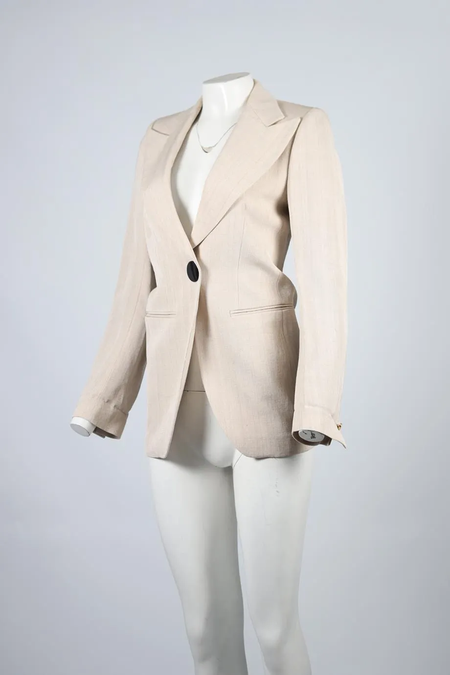 PETAR PETROV LINEN BLEND BLAZER FR 34 UK 6