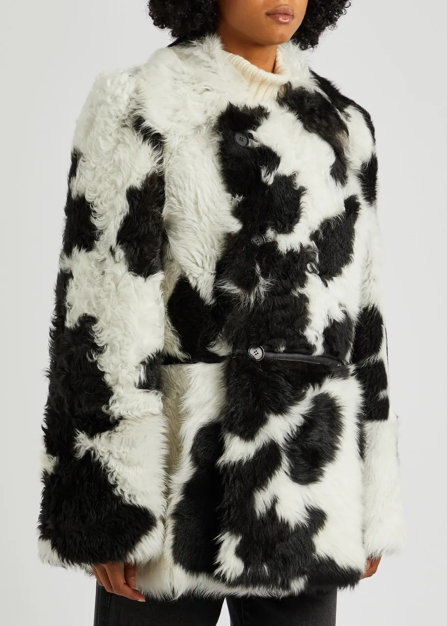 PETAR PETROV Psycho cow-print shearling jacket  -                         -                     -                