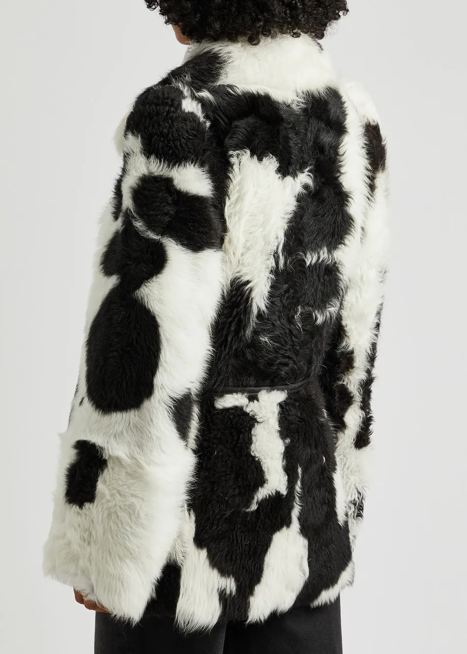 PETAR PETROV Psycho cow-print shearling jacket  -                         -                     -                