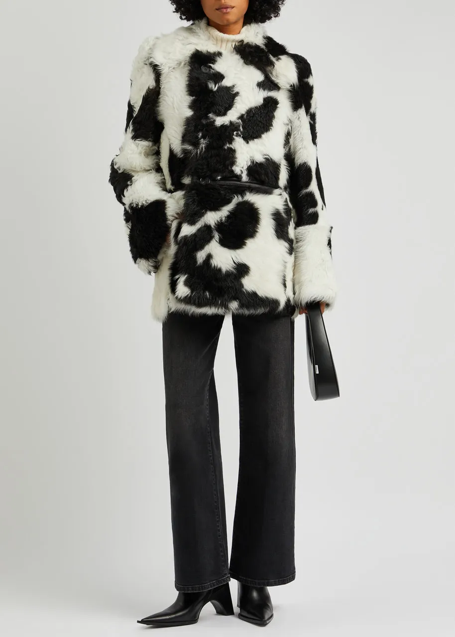 PETAR PETROV Psycho cow-print shearling jacket  -                         -                     -                