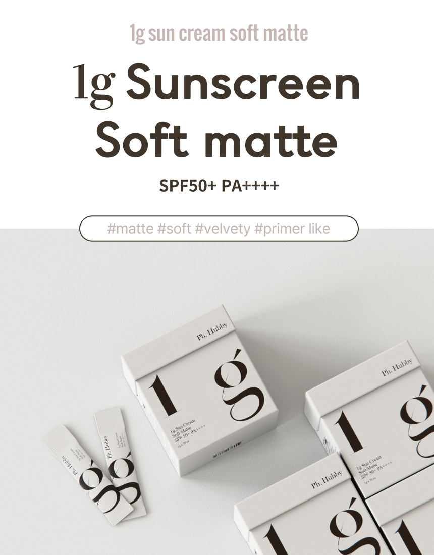 Ph. Hubby 1g Soft Matte Sun Creams Tube Type Whitening SPF50+ PA++++ 50ml No White Cast Facial Sunscreens Skincare Sunblock UV F