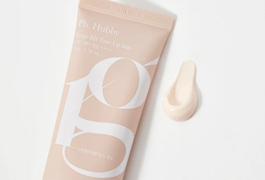 Ph. Hubby BB Tone up Beige 50g Sunscreen Cream Tube Type SPF50+ PA++++ No White Cast Facial Skincare UV block Face Body Neck