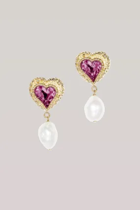 Pink Eden Love Earrings