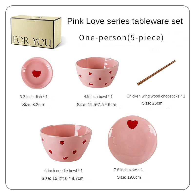 Pink Love Series  Ceramic Tableware Set - Kimi