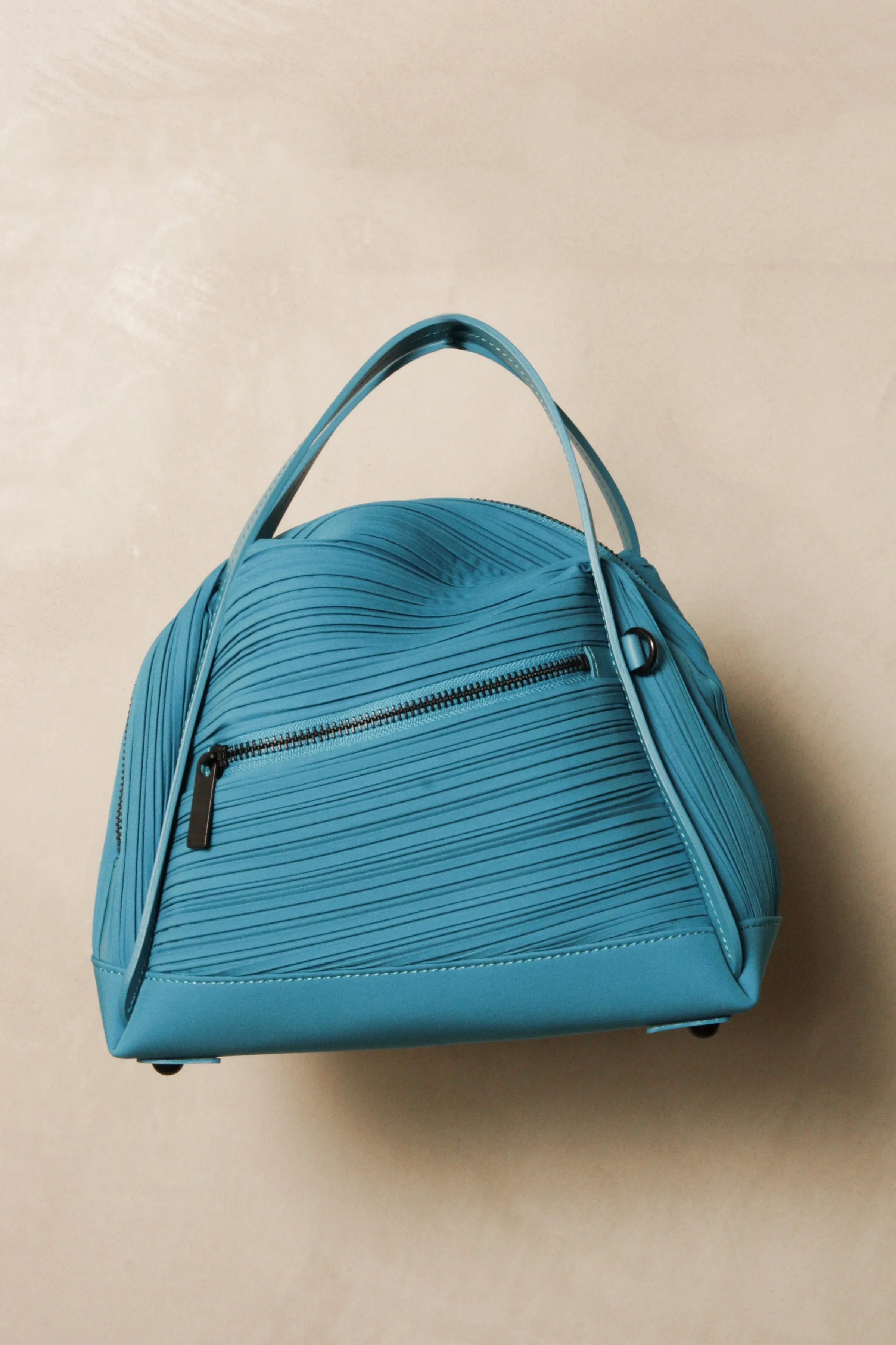 Pleated Crossbody Bag Aqua