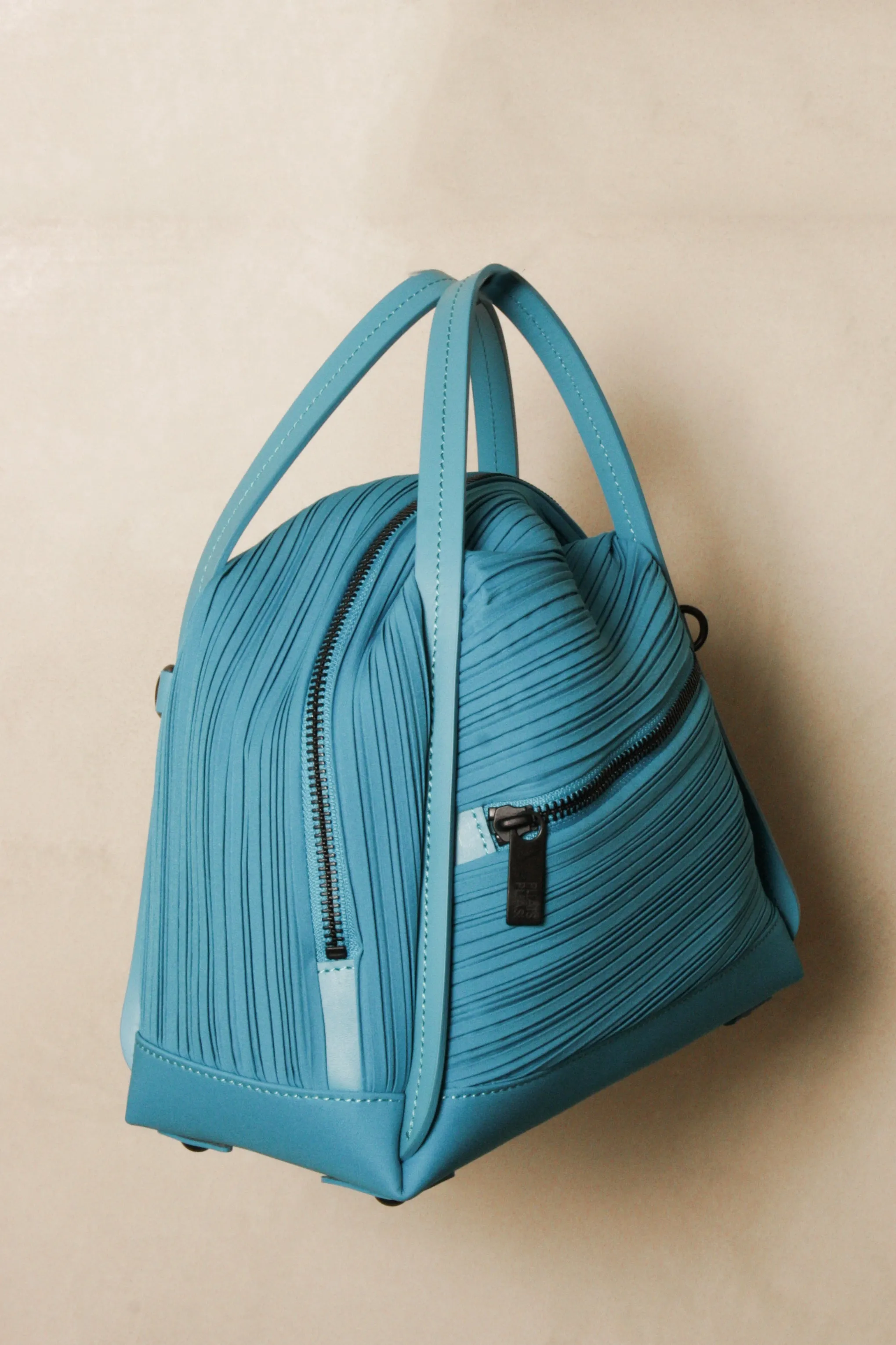 Pleated Crossbody Bag Aqua