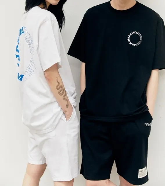 PRIMAUTER  |Unisex Street Style Short Sleeves Logo T-Shirts