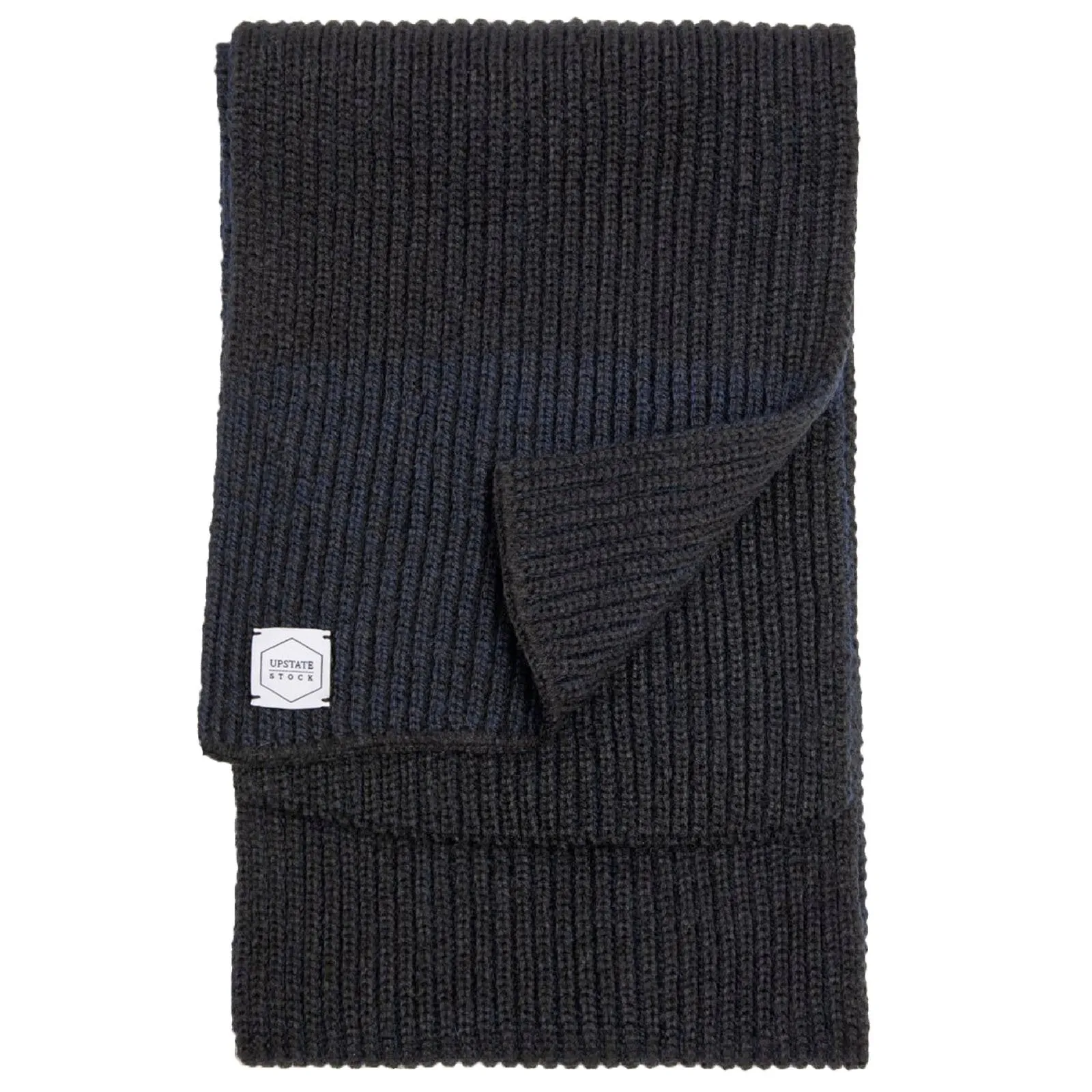 Ragg Wool Scarf - Navy Melange