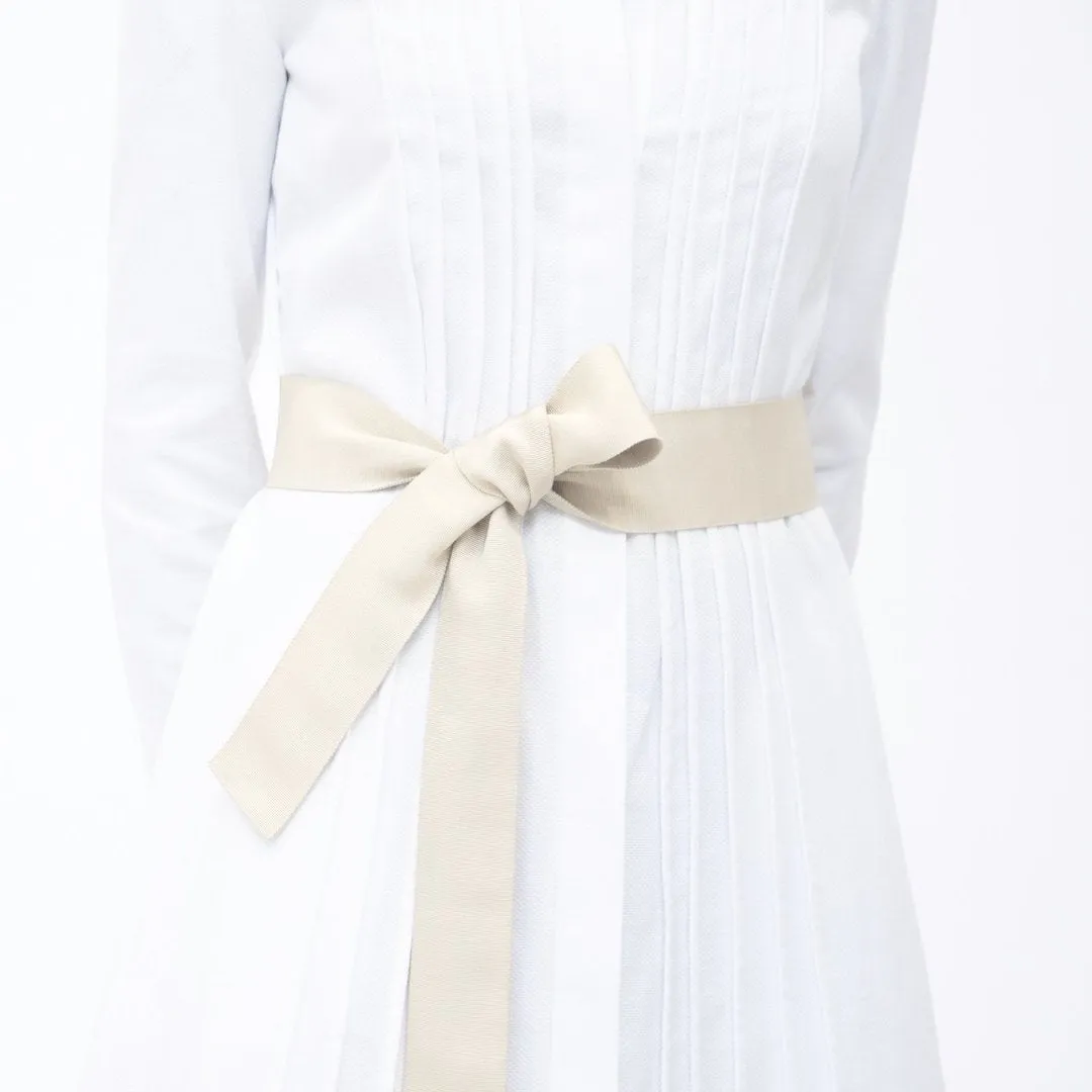 Ribbon Belt, Wide - Ivory