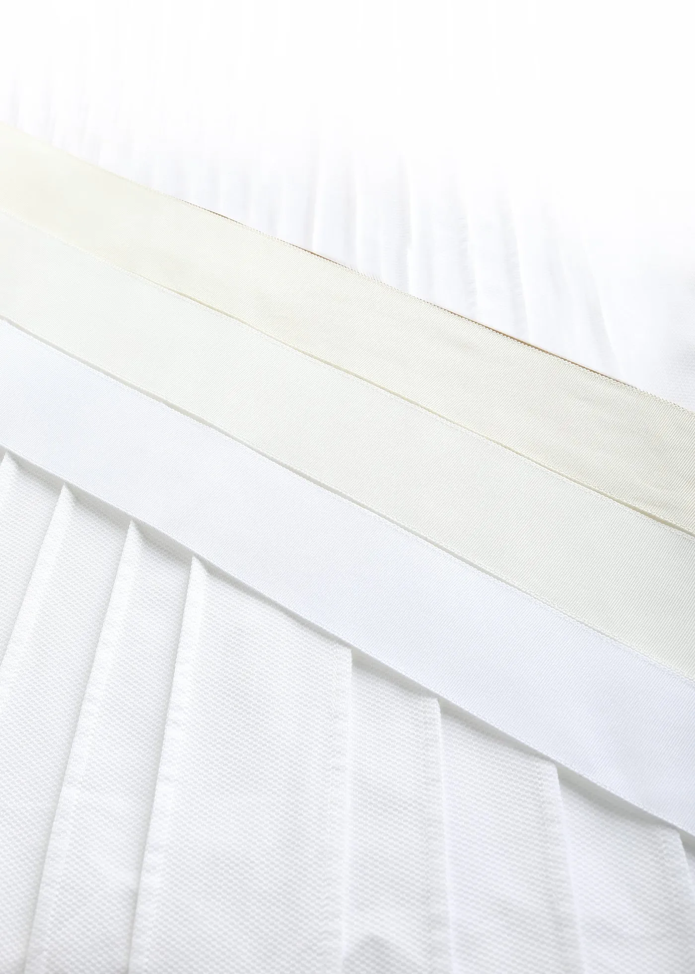 Ribbon Belt, Wide - Ivory