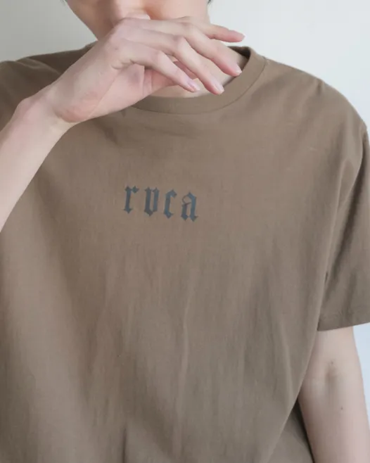 RVCA  |Plain Short Sleeves Logo T-Shirts