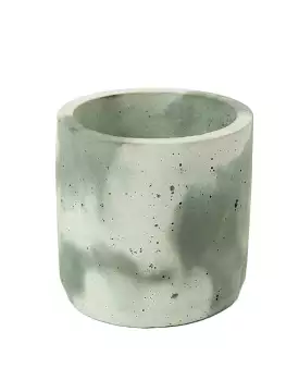 Smith And Goat Cylinder Concrete Pot Medium Khaki Mint