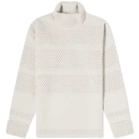 S.N.S. Herning Fisherman Roll Neck SweatGrey White