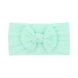 Soft Solid Colour Nylon Baby Headband in Mint