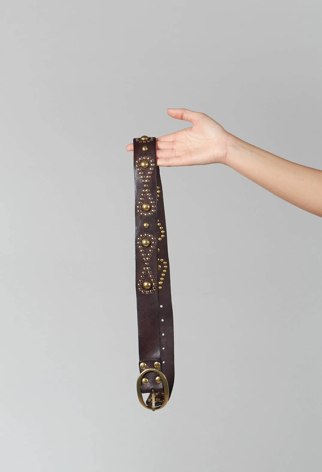 Studded Belt in Brown