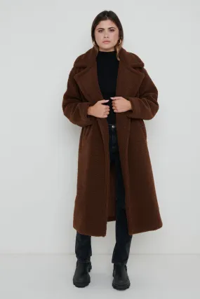 Teddy Oversized Coat - Brown