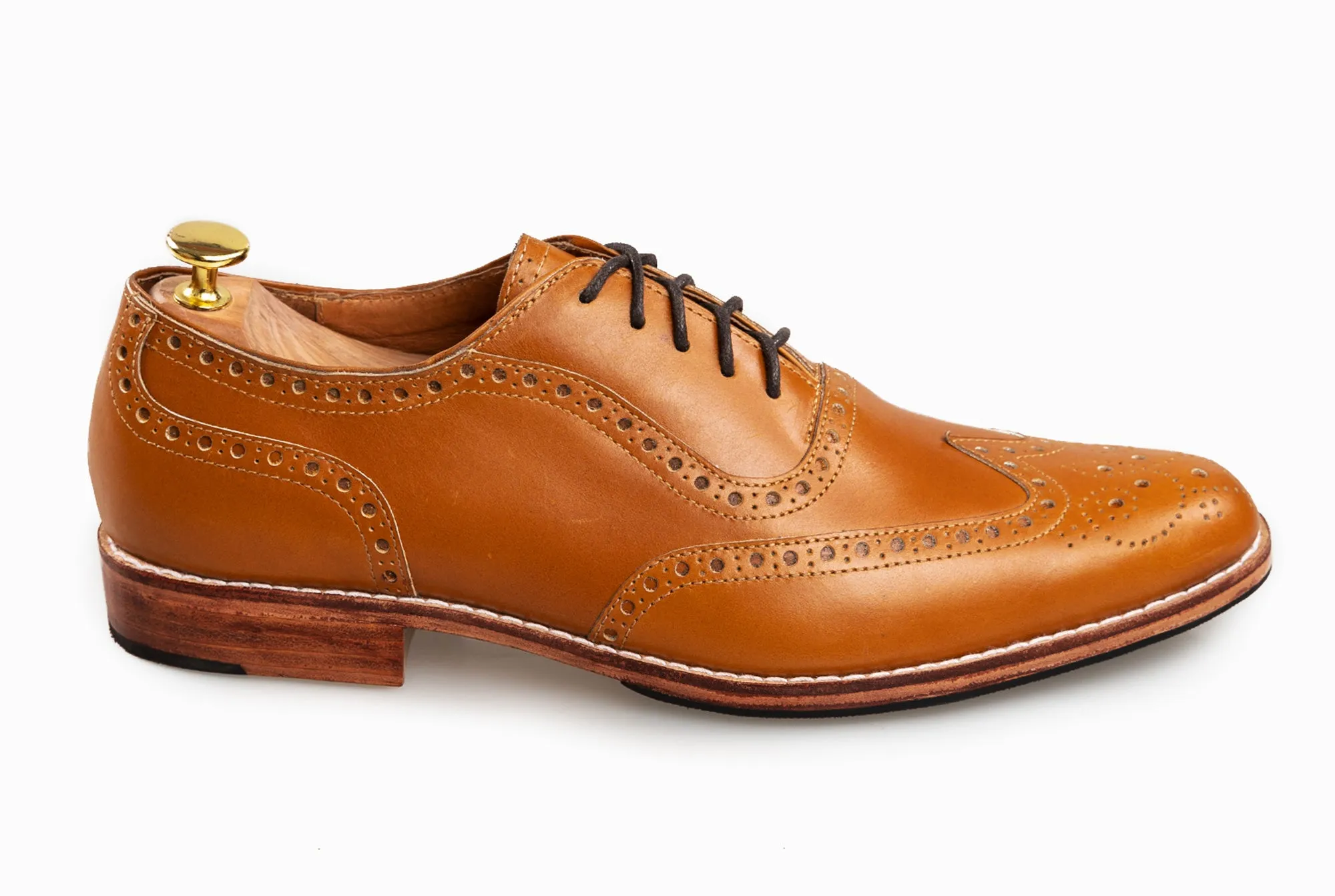 The Grand Wingtip Oxford - Cognac Tan