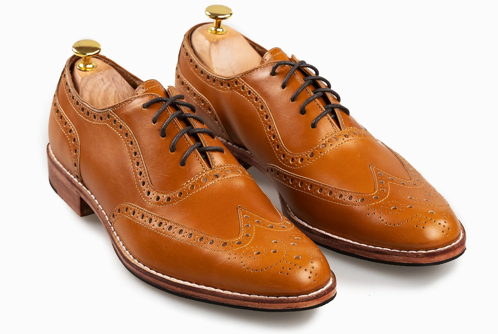 The Grand Wingtip Oxford - Cognac Tan