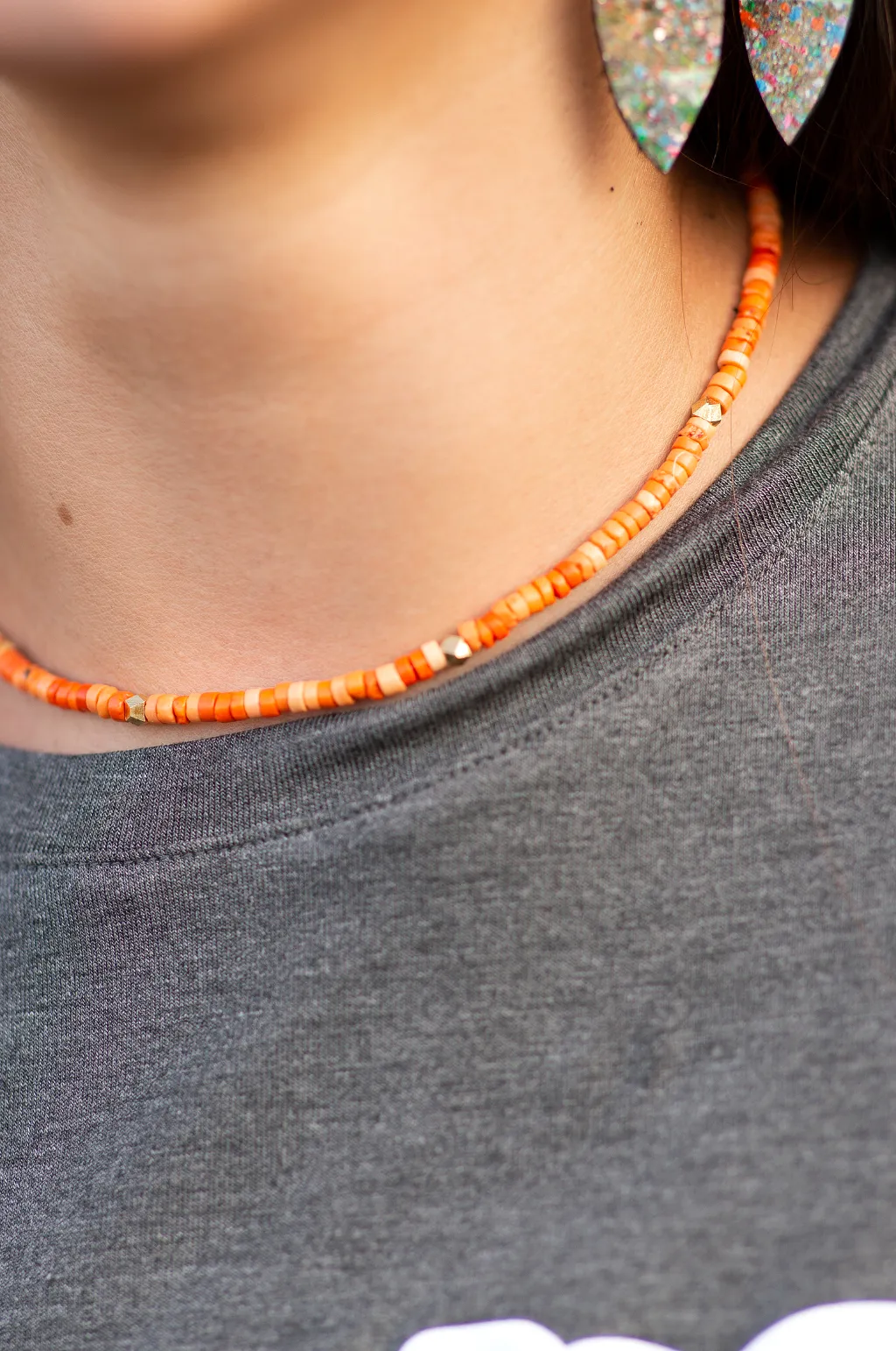 The Lara Beaded Chain Necklace by Annie Claire Designs