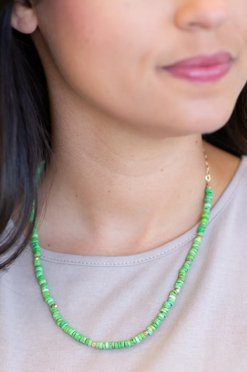 The Lara Beaded Chain Necklace by Annie Claire Designs