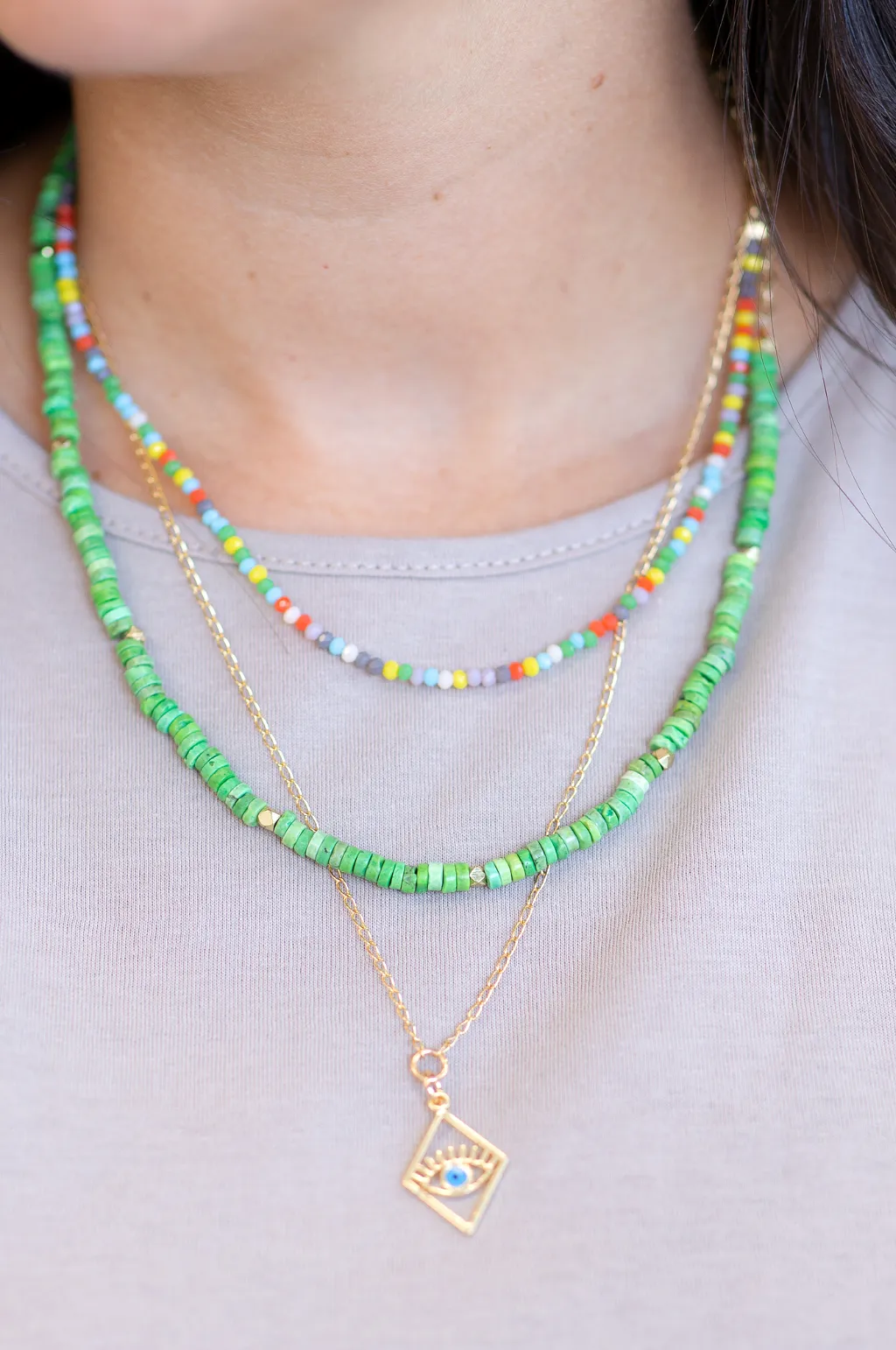 The Lara Beaded Chain Necklace by Annie Claire Designs