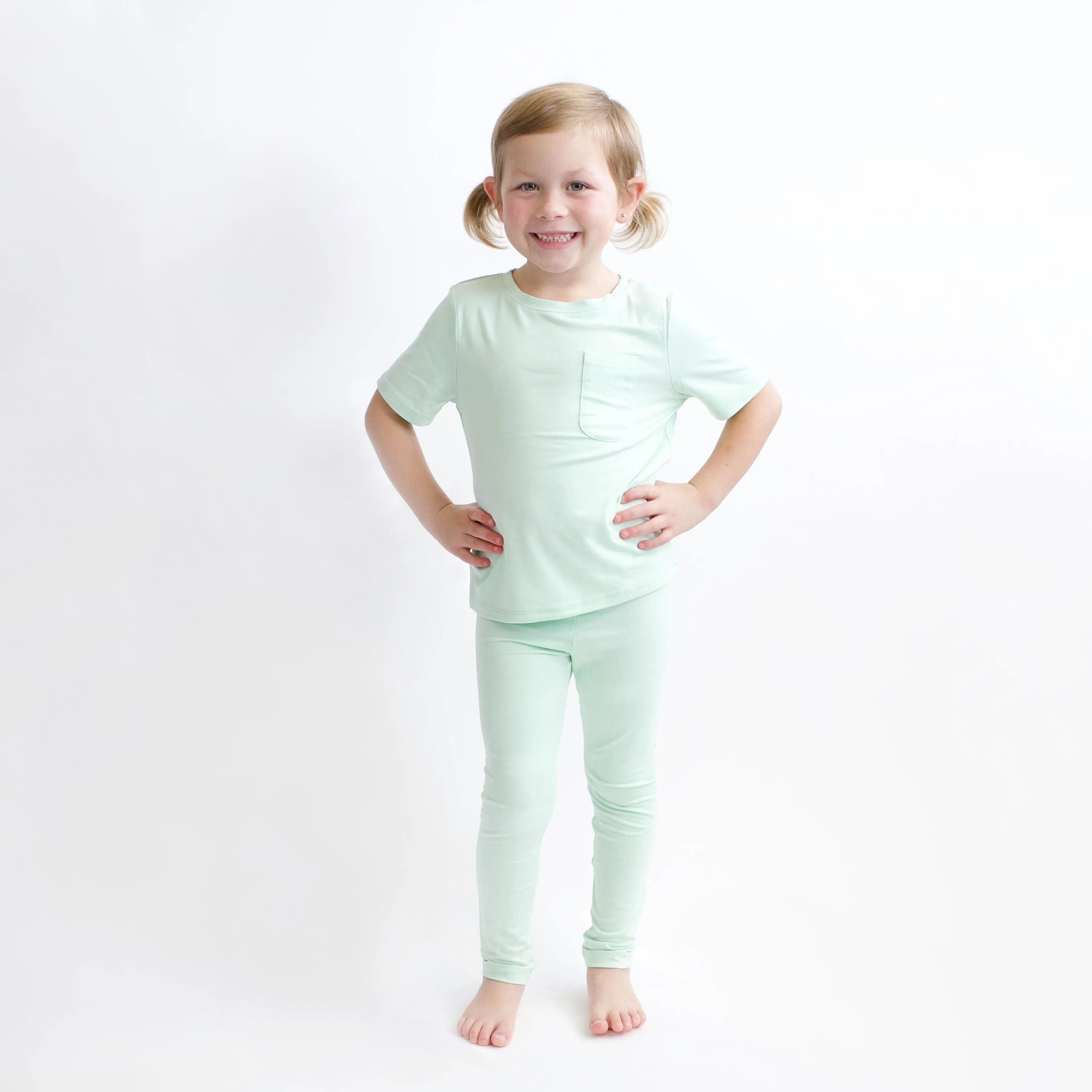 Toddler Crew Neck Tee in Mint