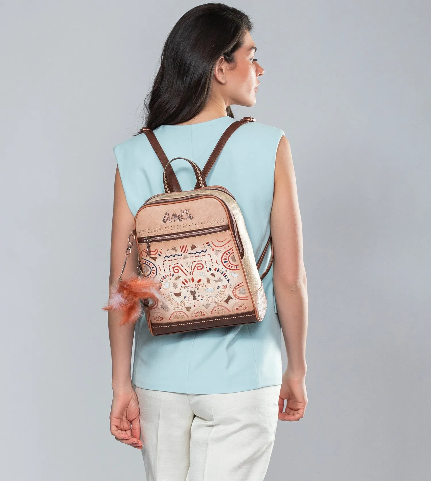 Tribe double compartment crossbody bag