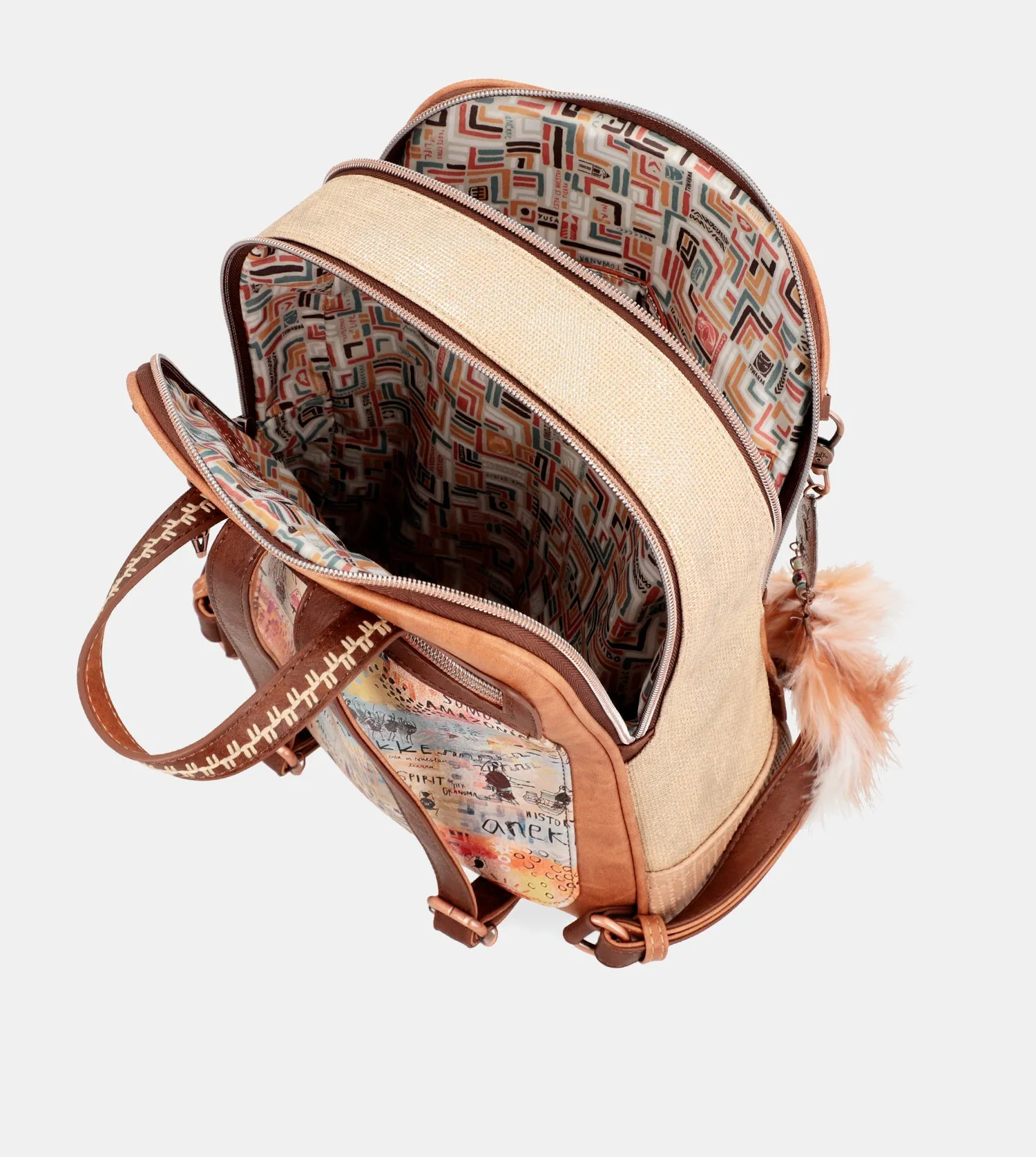 Tribe double compartment crossbody bag