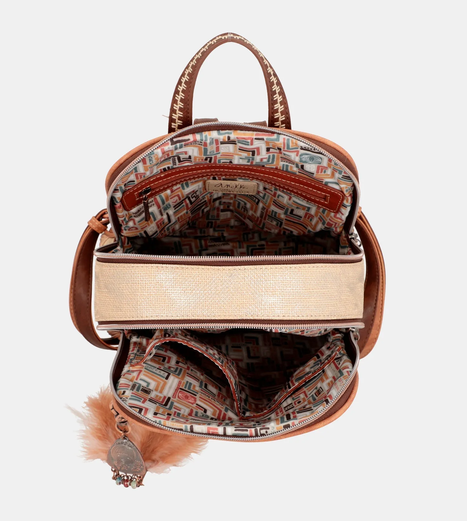 Tribe double compartment crossbody bag