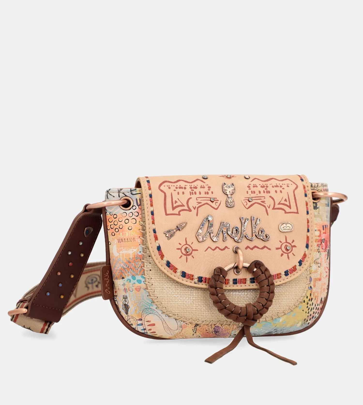 Tribe ethnic print crossbody bag