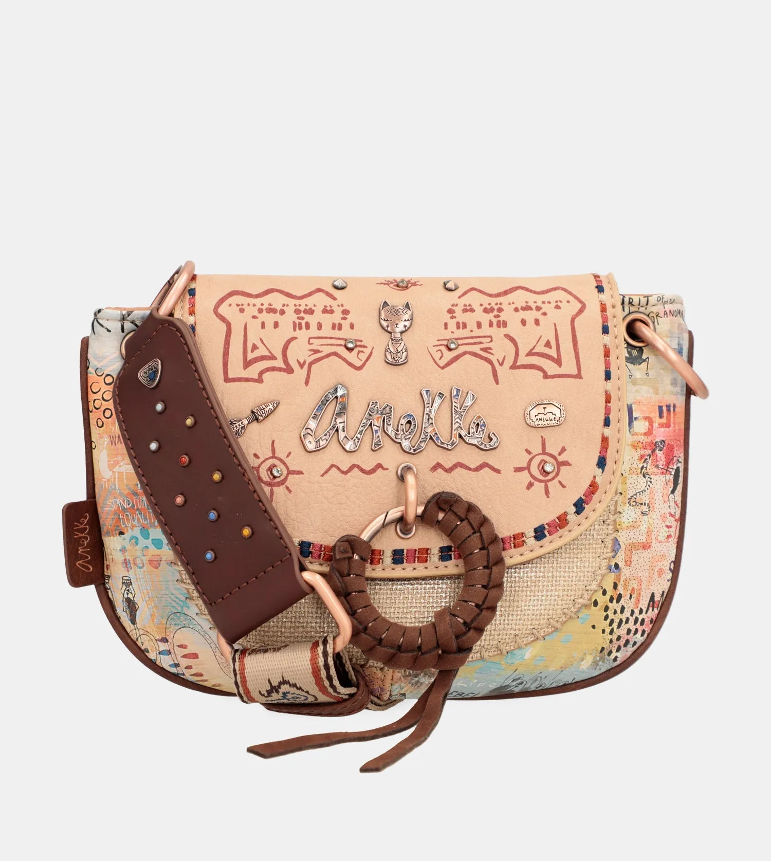 Tribe ethnic print crossbody bag